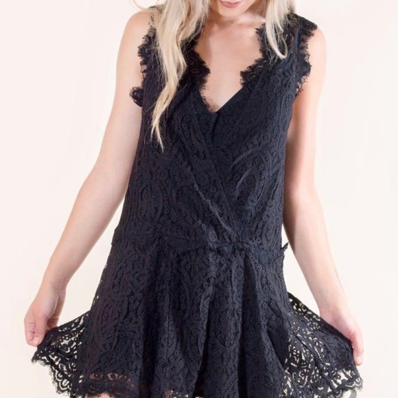 Free people lace black dress - Picture 1 of 6